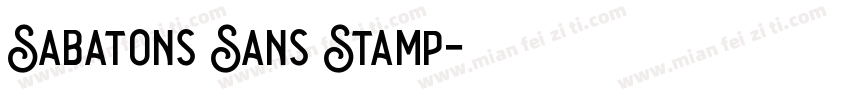 Sabatons Sans Stamp字体转换